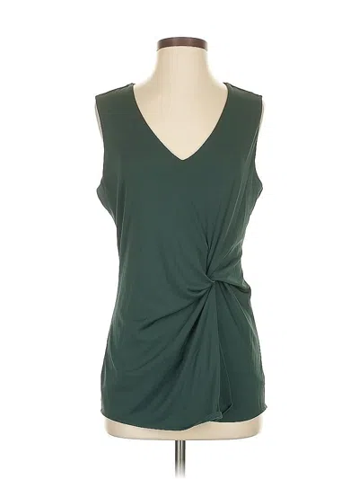 Pre-owned Ann Taylor Sleeveless T-shirt In Green