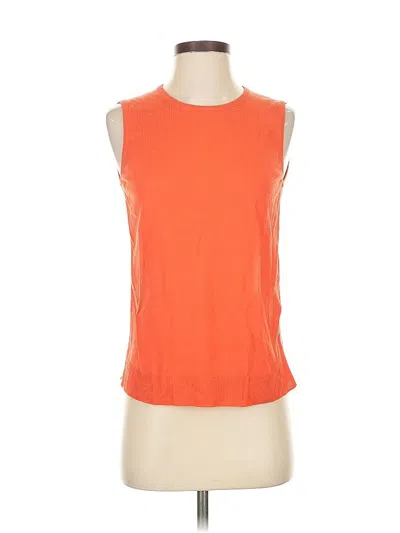 Pre-owned Ann Taylor Sleeveless T-shirt In Orange