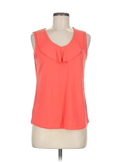 Pre-owned Ann Taylor Sleeveless T-shirt In Orange