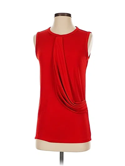Pre-owned Ann Taylor Sleeveless T-shirt In Red