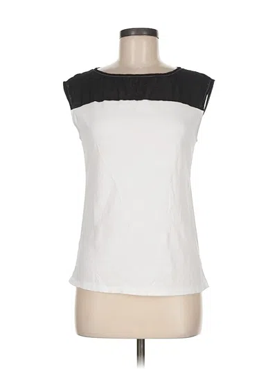 Pre-owned Ann Taylor Sleeveless T-shirt In White