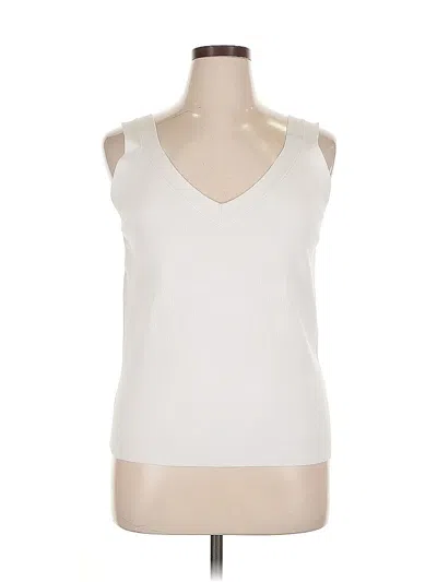 Pre-owned Ann Taylor Sleeveless T-shirt In White