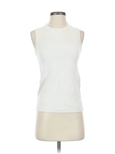 Pre-owned Ann Taylor Sleeveless T-shirt In White
