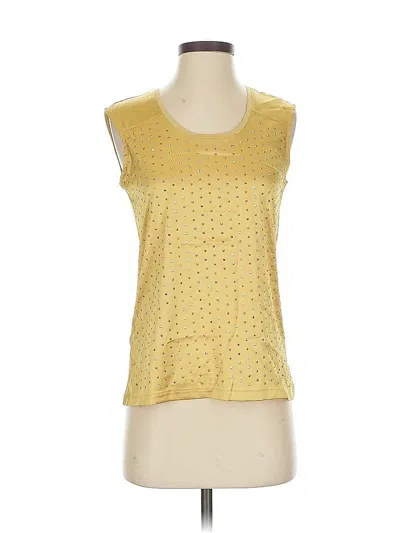 Pre-owned Ann Taylor Sleeveless T-shirt In Yellow