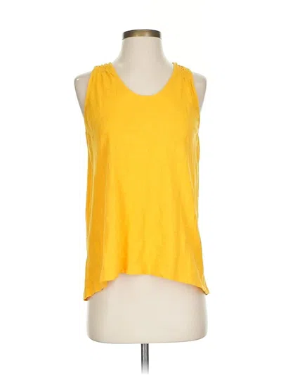 Pre-owned Ann Taylor Sleeveless T-shirt In Yellow