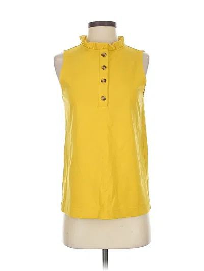 Pre-owned Ann Taylor Sleeveless T-shirt In Yellow