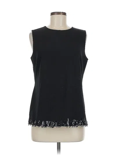 Pre-owned Ann Taylor Sleeveless Top Black Boatneck Tops