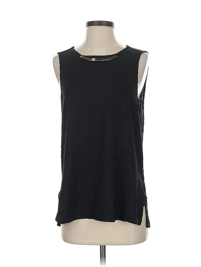 Pre-owned Ann Taylor Sleeveless Top Black Boatneck Tops