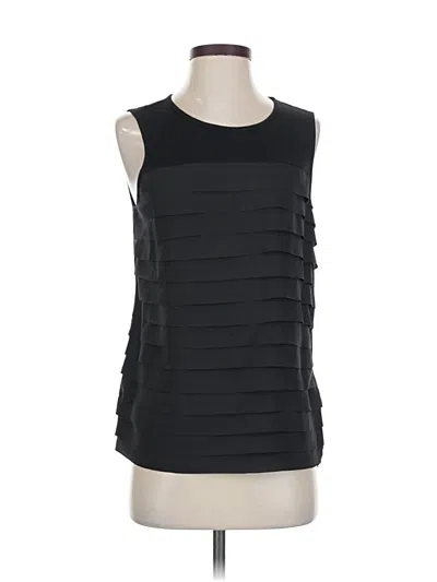 Pre-owned Ann Taylor Sleeveless Top Black Boatneck Tops