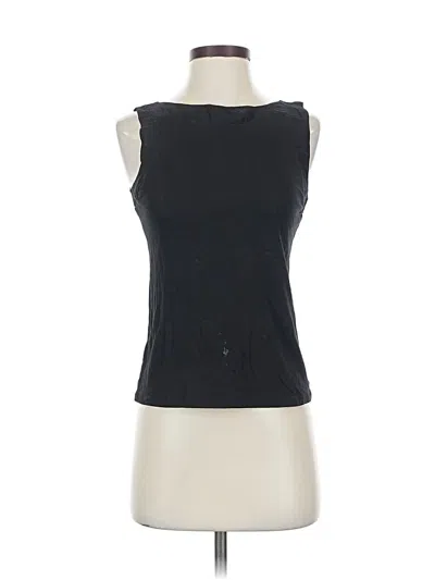 Pre-owned Ann Taylor Sleeveless Top Black Boatneck Tops
