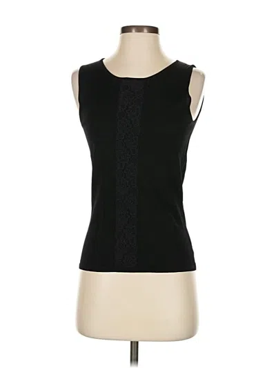 Pre-owned Ann Taylor Sleeveless Top Black Boatneck Tops