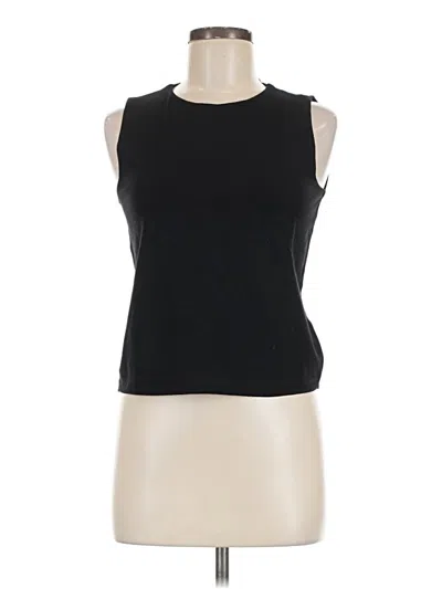 Pre-owned Ann Taylor Sleeveless Top Black Halter Neckline Tops