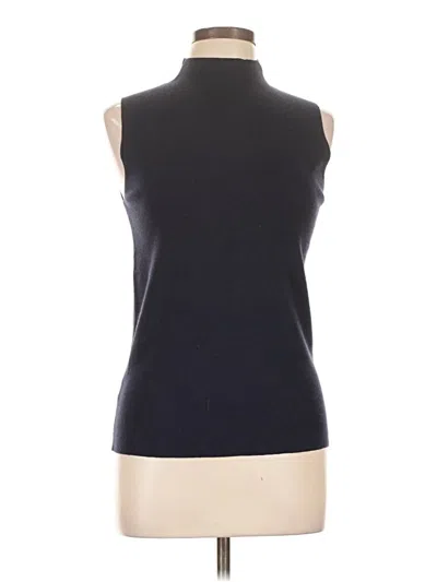 Pre-owned Ann Taylor Sleeveless Top Black High Neck Tops