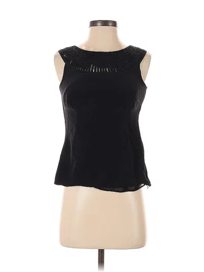 Pre-owned Ann Taylor Sleeveless Top Black Keyhole Neckline Tops