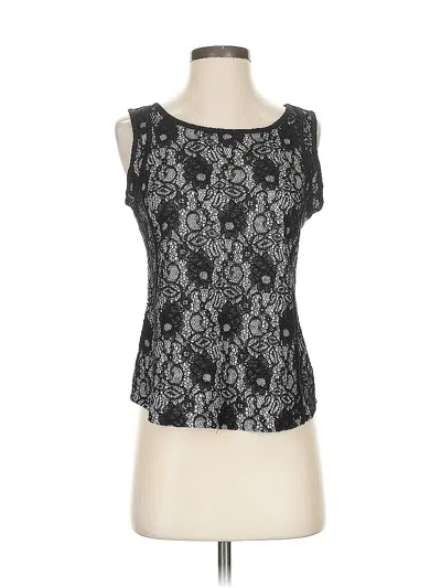 Pre-owned Ann Taylor Sleeveless Top Black Scoop Neck Tops