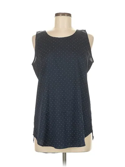 Pre-owned Ann Taylor Sleeveless Top Black Scoop Neck Tops