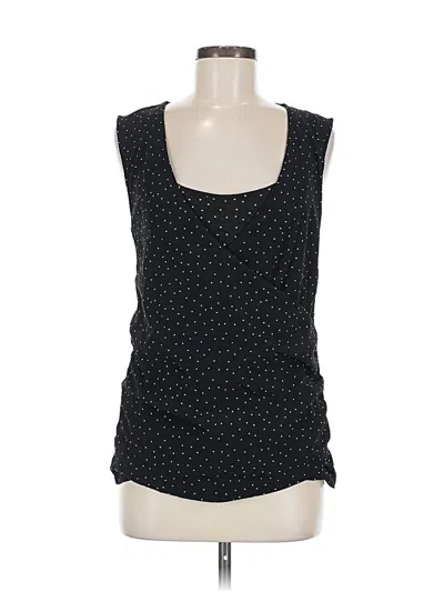 Pre-owned Ann Taylor Sleeveless Top Black Scoop Neck Tops