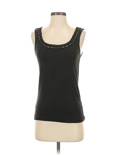 Pre-owned Ann Taylor Sleeveless Top Black Scoop Neck Tops