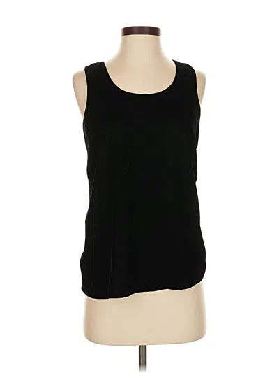 Pre-owned Ann Taylor Sleeveless Top Black Scoop Neck Tops