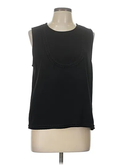 Pre-owned Ann Taylor Sleeveless Top Black Scoop Neck Tops