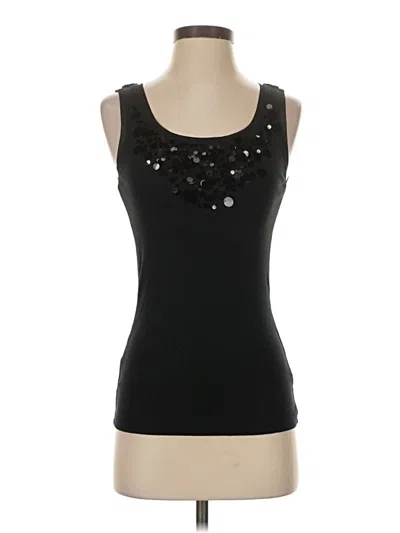 Pre-owned Ann Taylor Sleeveless Top Black Scoop Neck Tops