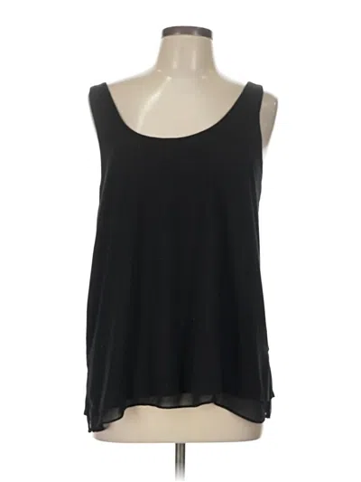 Pre-owned Ann Taylor Sleeveless Top Black Scoop Neck Tops