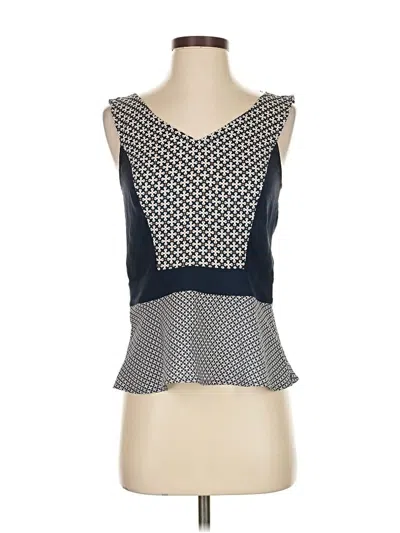 Pre-owned Ann Taylor Sleeveless Top Blue V Neck Tops