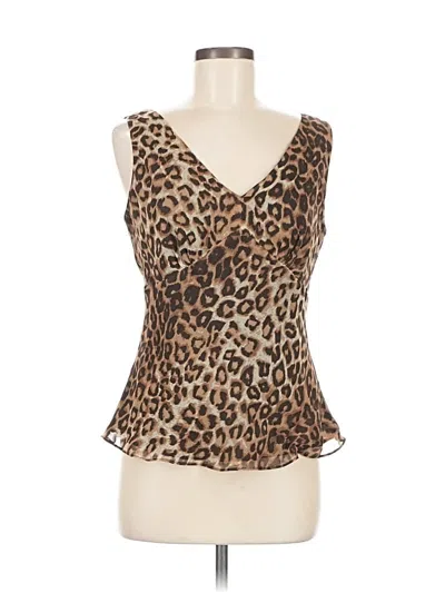 Pre-owned Ann Taylor Sleeveless Top Brown Sweetheart Neckline Tops