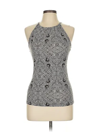 Pre-owned Ann Taylor Sleeveless Top Gray Halter Neckline Tops