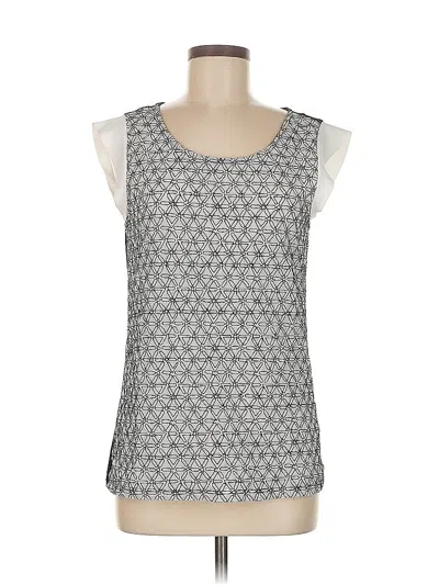 Pre-owned Ann Taylor Sleeveless Top Gray Scoop Neck Tops