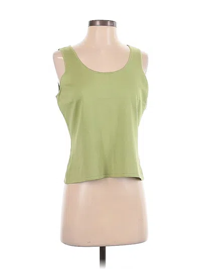 Pre-owned Ann Taylor Sleeveless Top Green Scoop Neck Tops
