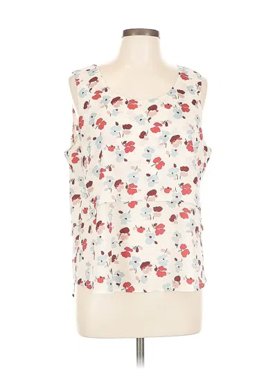 Pre-owned Ann Taylor Sleeveless Top Ivory Sweetheart Neckline Tops In White
