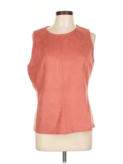 Pre-owned Ann Taylor Sleeveless Top Orange Boatneck Tops