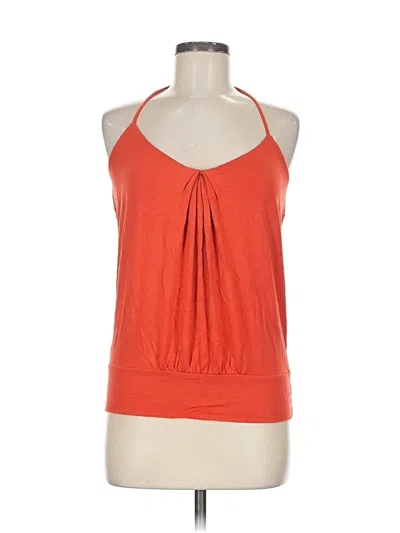 Pre-owned Ann Taylor Sleeveless Top Orange Halter Neckline Tops