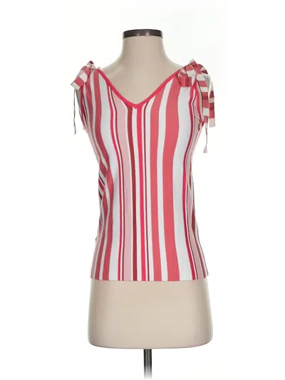 Pre-owned Ann Taylor Sleeveless Top Red One Shoulder Neckline Tops