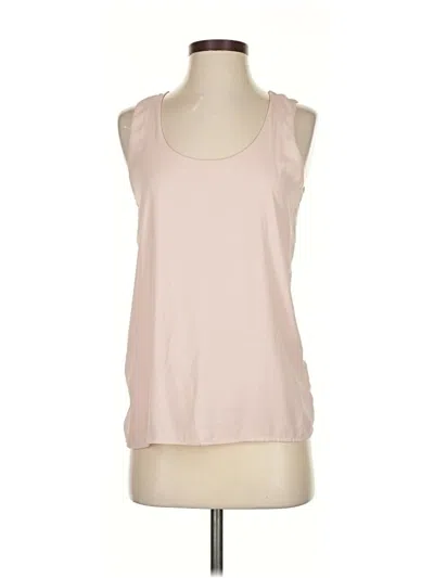 Pre-owned Ann Taylor Sleeveless Top Tan Scoop Neck Tops In Brown