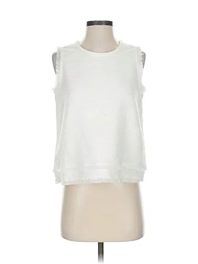 Pre-owned Ann Taylor Sleeveless Top White Boatneck Tops