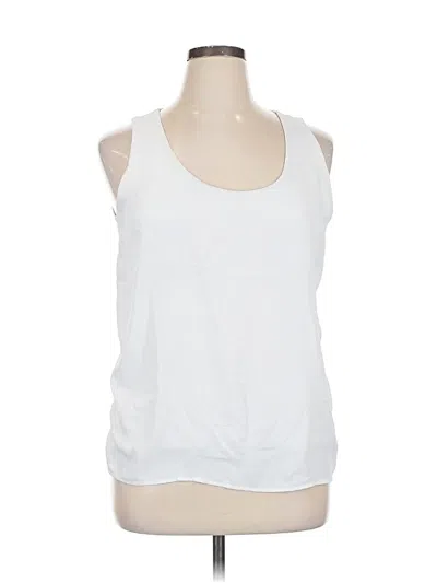 Pre-owned Ann Taylor Sleeveless Top White Scoop Neck Tops