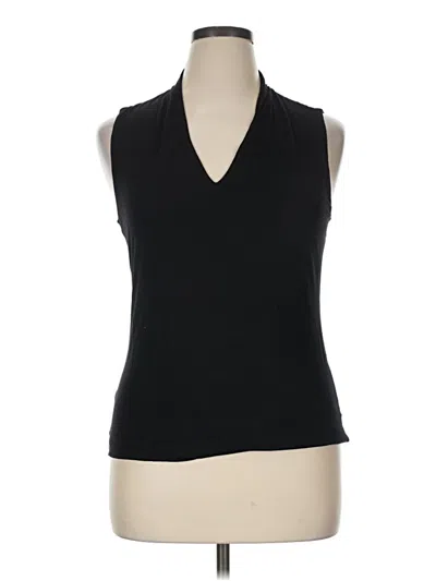 Pre-owned Ann Taylor Sleeveless T-shirt In Black