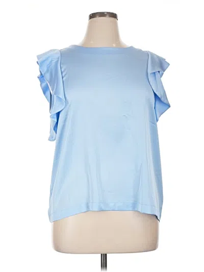 Ann Taylor Sleeveless T-shirt In Blue