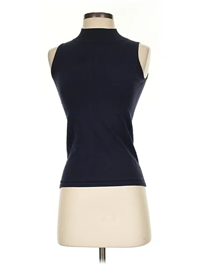Pre-owned Ann Taylor Sleeveless T-shirt In Blue