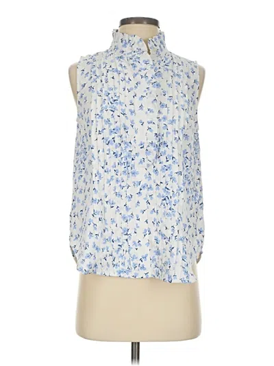 Pre-owned Ann Taylor Sleeveless T-shirt In Blue