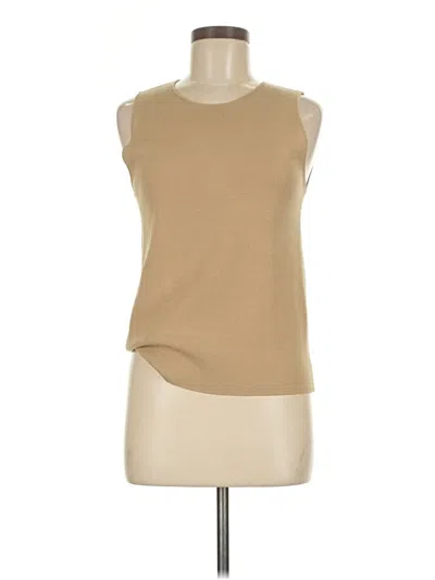 Pre-owned Ann Taylor Sleeveless T-shirt In Brown