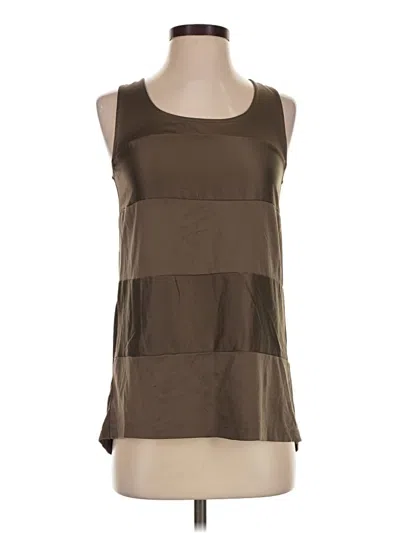 Pre-owned Ann Taylor Sleeveless T-shirt In Brown