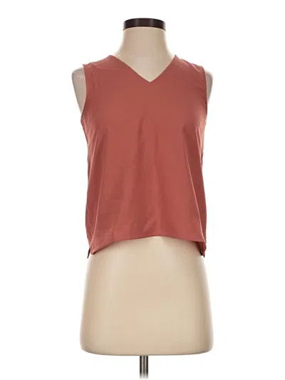 Pre-owned Ann Taylor Sleeveless T-shirt In Brown