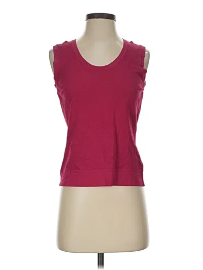 Pre-owned Ann Taylor Sleeveless T-shirt In Burgundy
