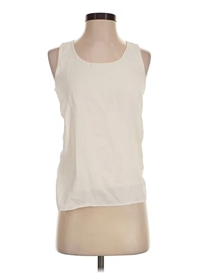 Pre-owned Ann Taylor Sleeveless T-shirt In Ivory