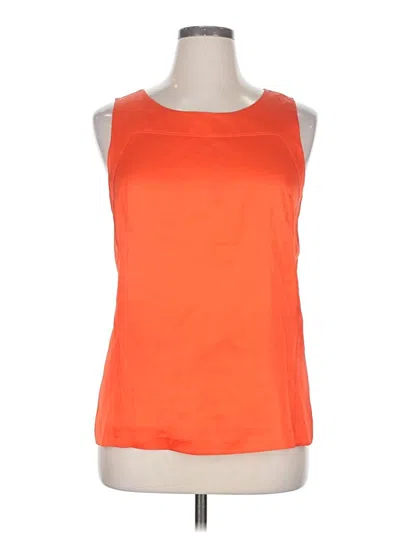 Pre-owned Ann Taylor Sleeveless T-shirt In Orange