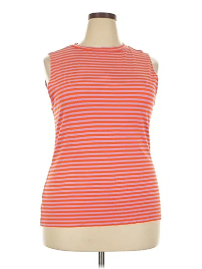 Pre-owned Ann Taylor Sleeveless T-shirt In Orange