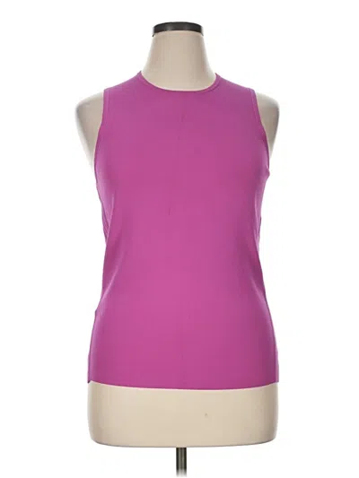 Pre-owned Ann Taylor Sleeveless T-shirt In Purple